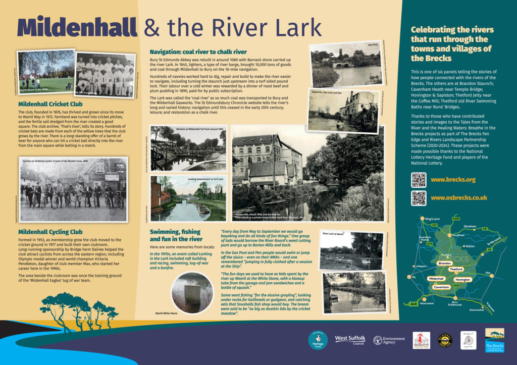 Display panel at Mildenhall Cricket Club