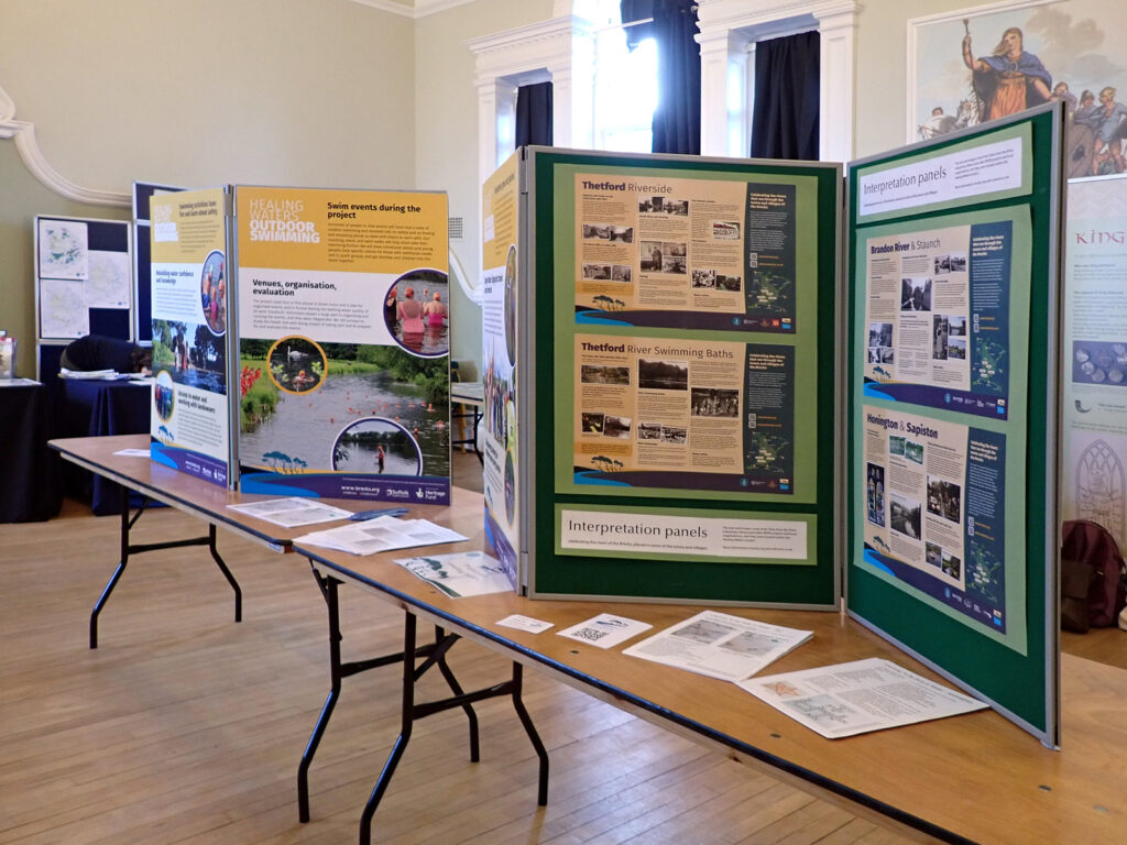 display panels on a table