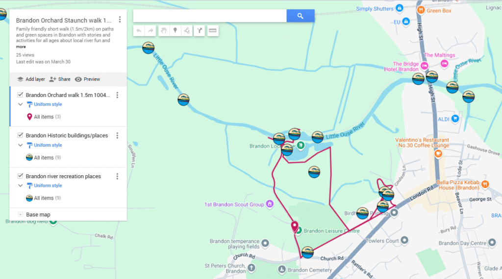Screenshot of Google map