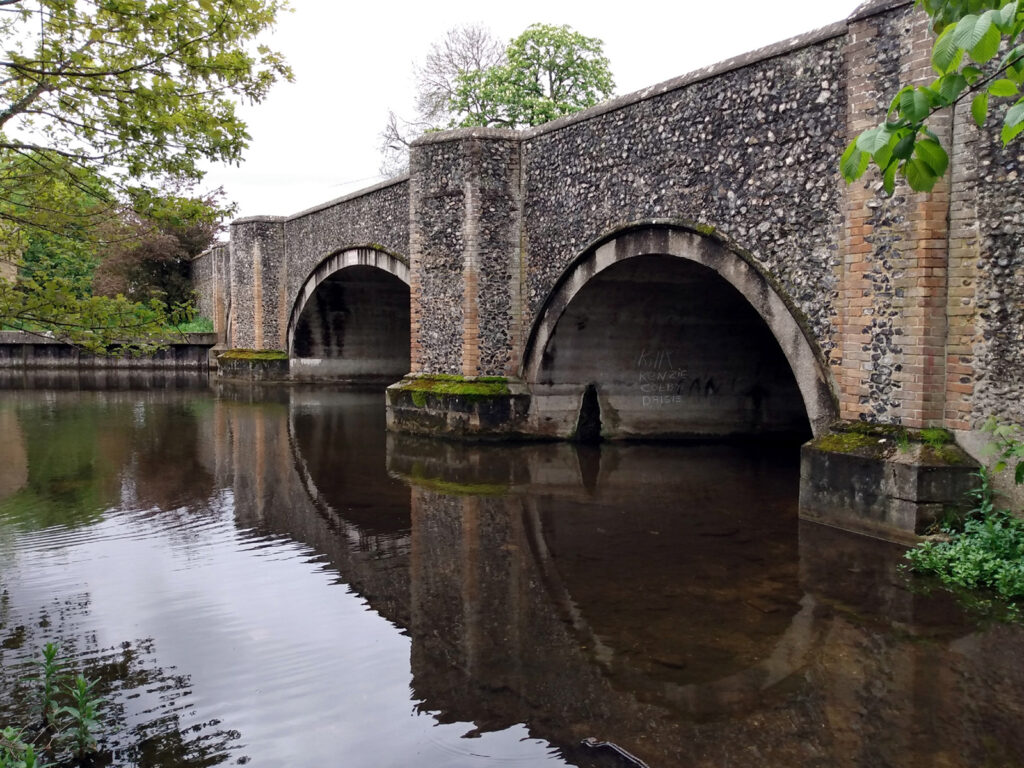 downstream of the new Brandon Bridge
