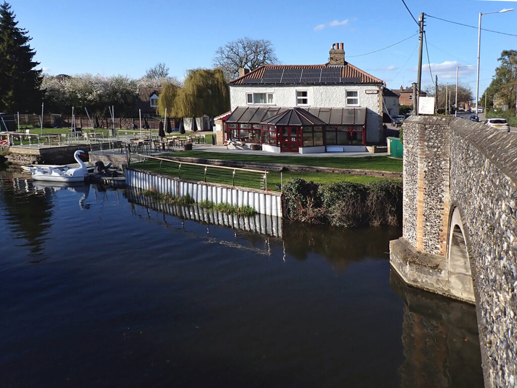 downstream of the new Brandon Bridge