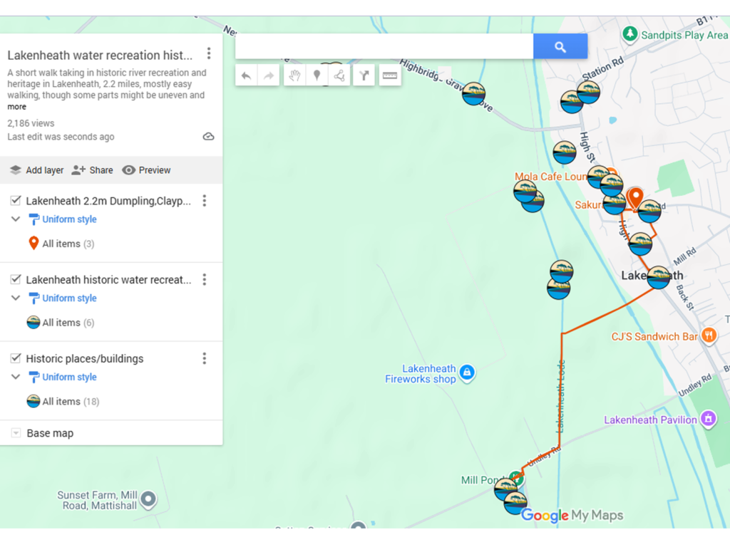Screenshot of Google map