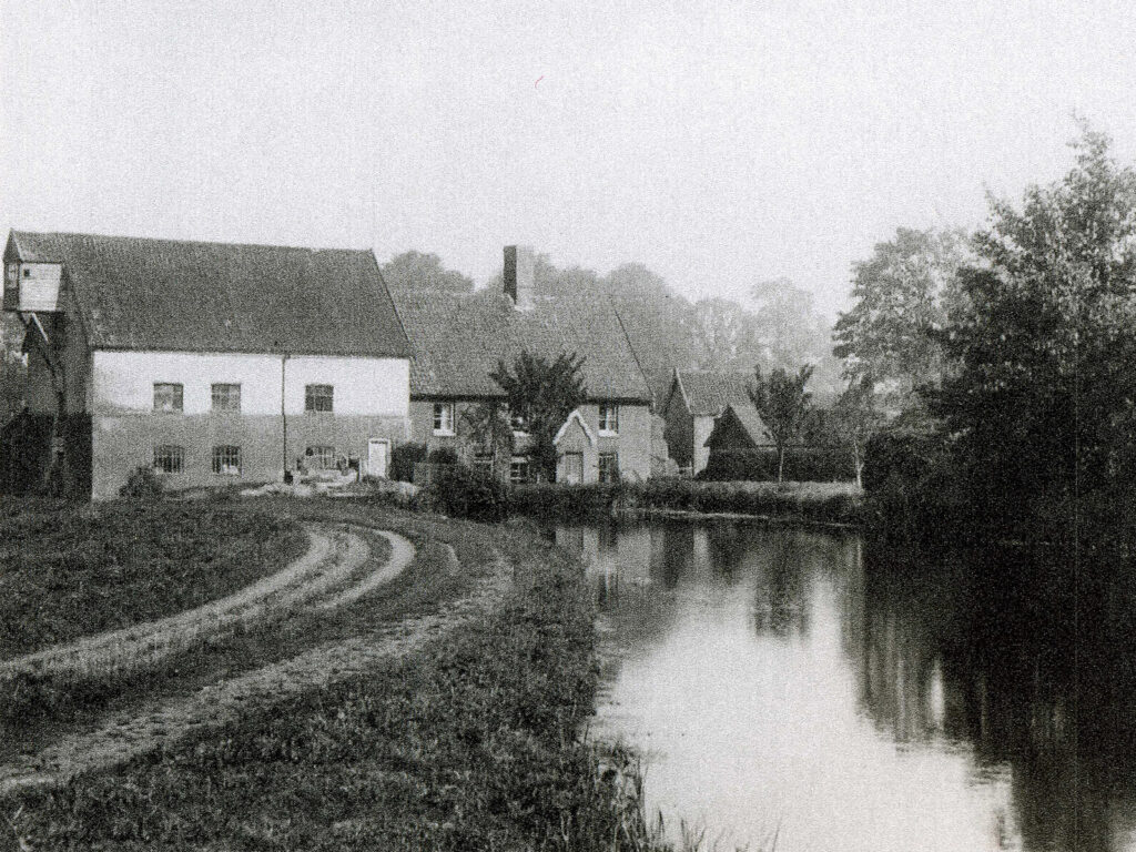 Sapiston Mill, house and river, black-and-white about 1900